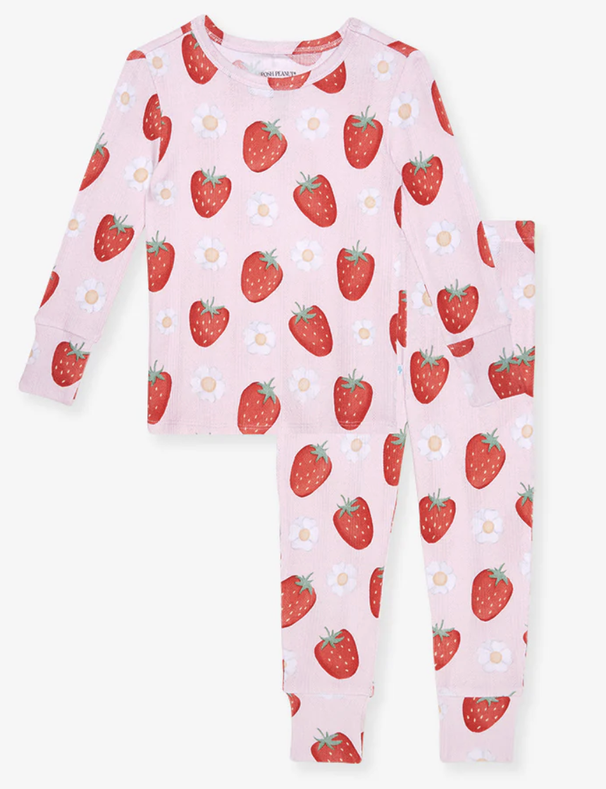 Posh Peanut Pointelle LS Basic PJs - Penny