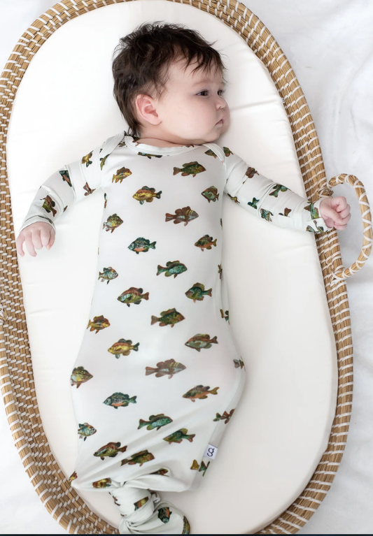 Goosies Knotted Gown - Lake Fish - 0/3M