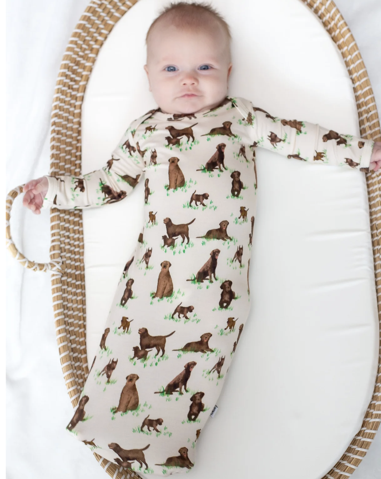 Goosies Knotted Infant Gown -Labs - 0/3M
