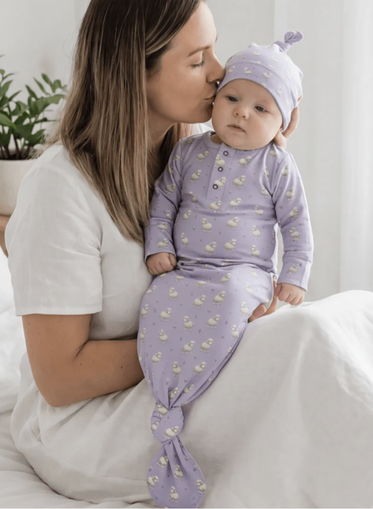 Sweet Bamboo Knotted Gown- Little Sheep