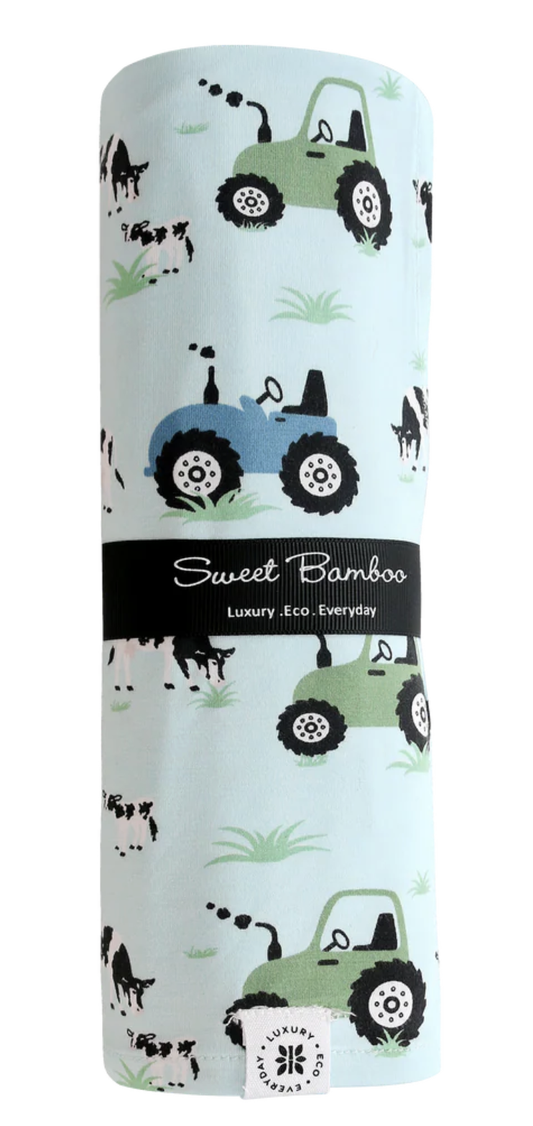 Sweet Bamboo Swaddle Blanket - Farm Life