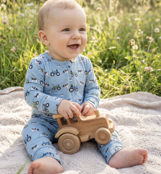 Sweet Bamboo Convertible Romper - Farm Life