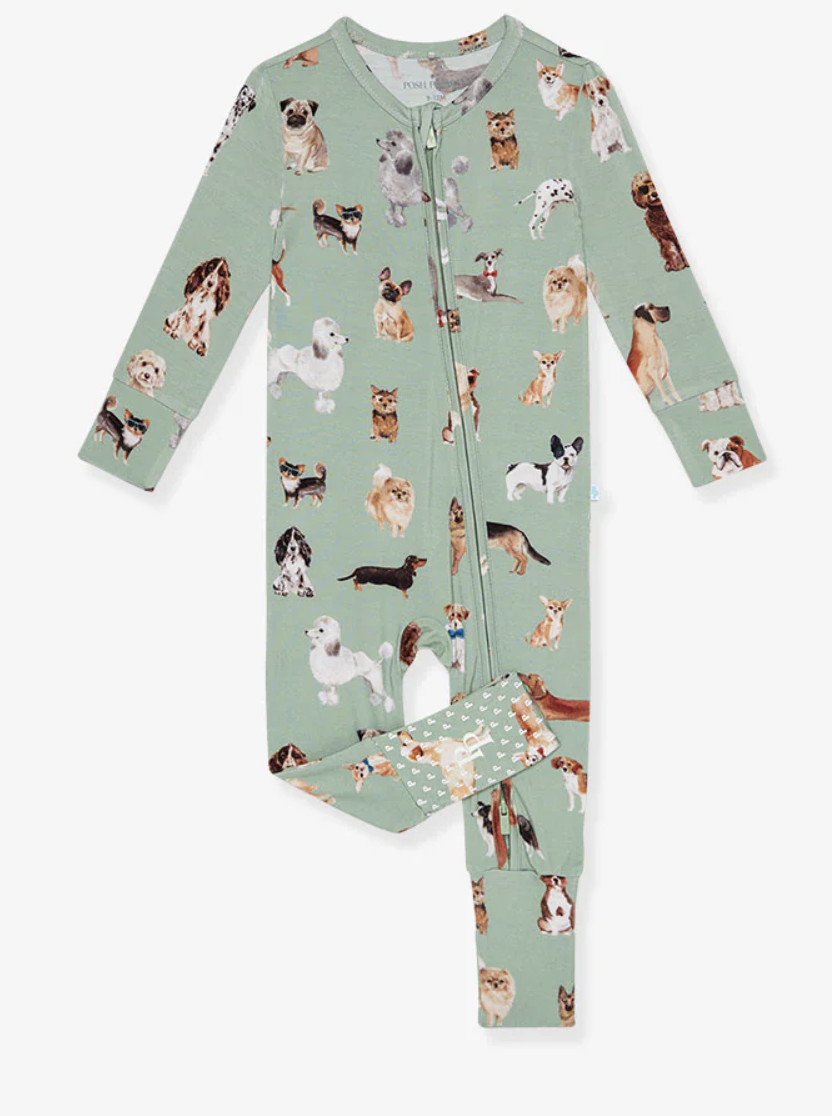 Posh Peanut Convertible One-Piece -Puppies