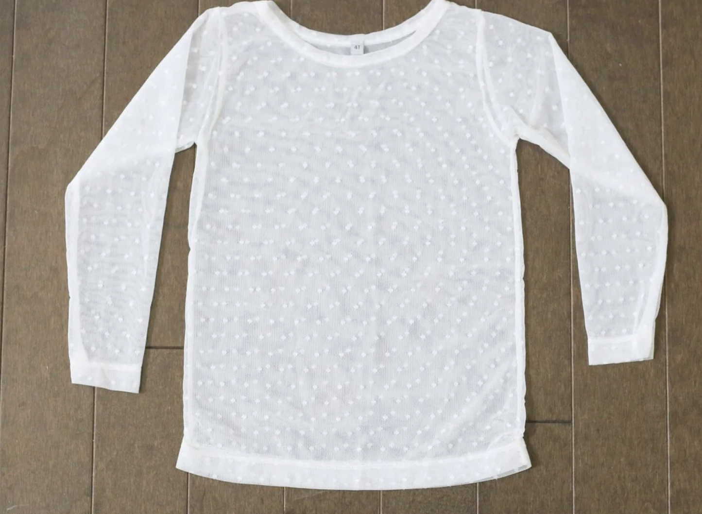 Be Girl Swiss Dot Layering Top - Girls
