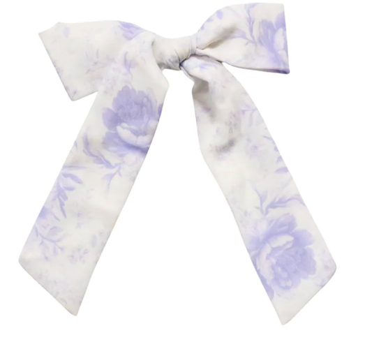 Be Girl Long Tail Bow - Lilac Floral