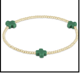 E Newton EGirl Signature Cross 2 MM Gold - Emerald
