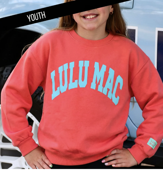 Lulu Mac Youth Sweatshirt - Coral