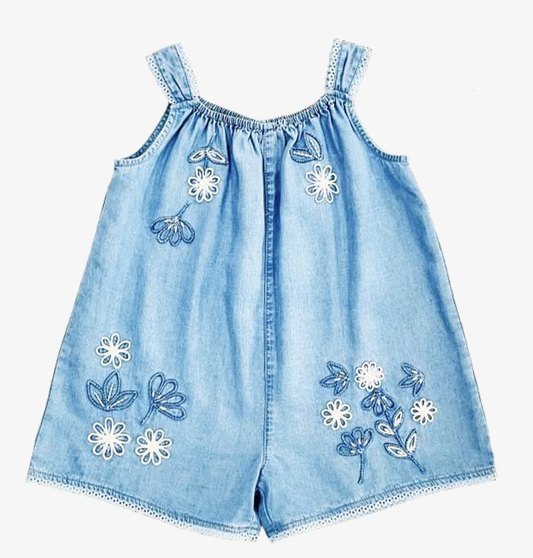 Blu & Blue Joanna Embroidered Playsuit