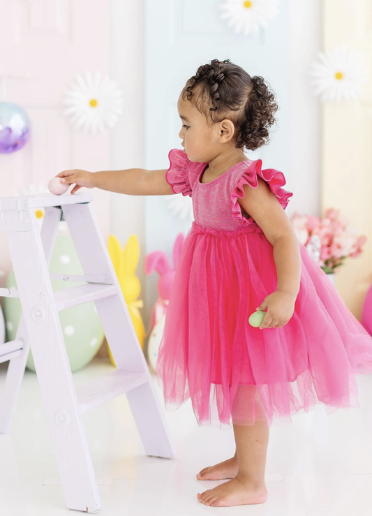 Mila & Rose Hot Pink Shimmer Tutu Dress