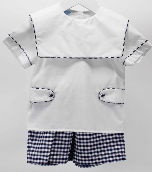 Charming Little One Blue Navy & White Blake Set
