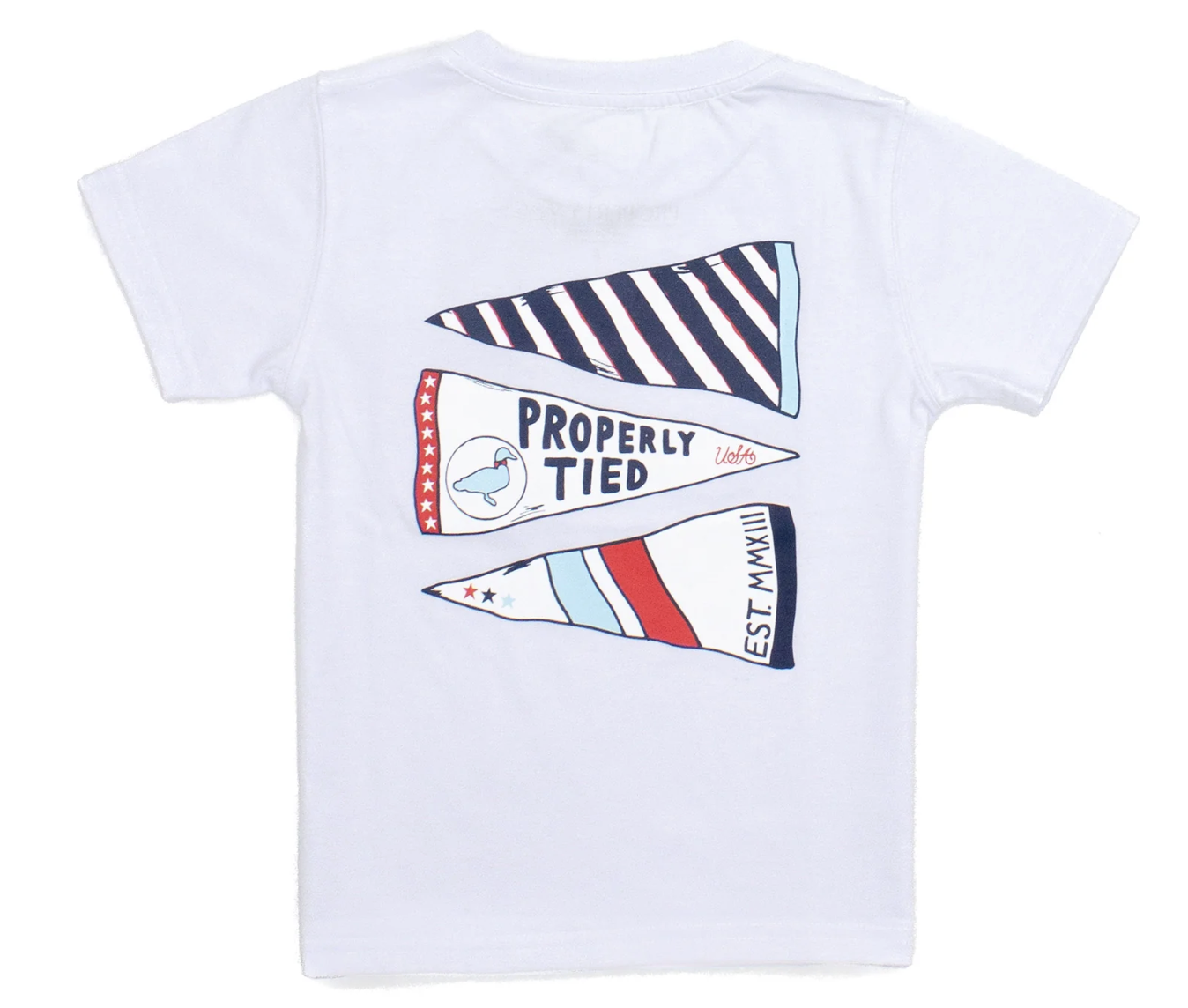 Properly Tied Boys Americana Pennant SS - White