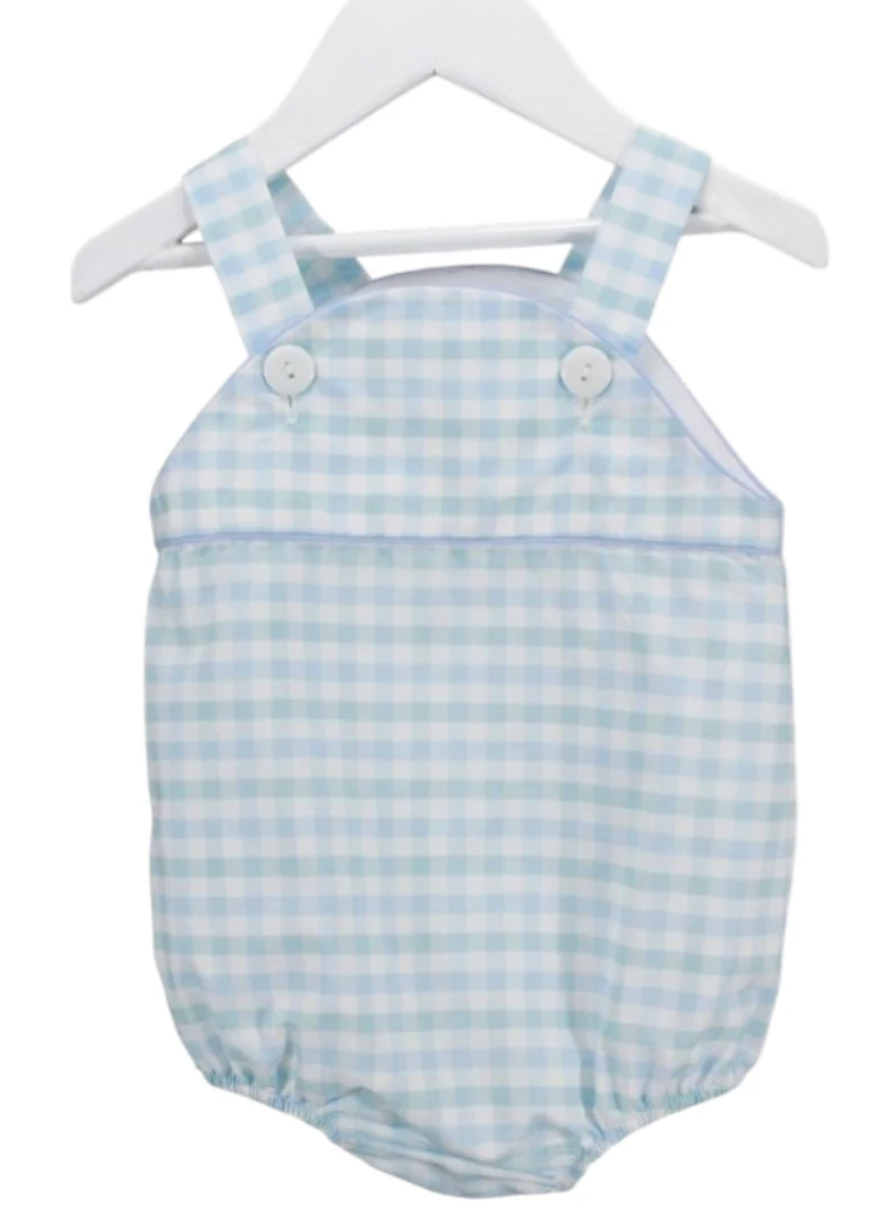 Charming Little One Lt Blue Plaid Adam Bubble