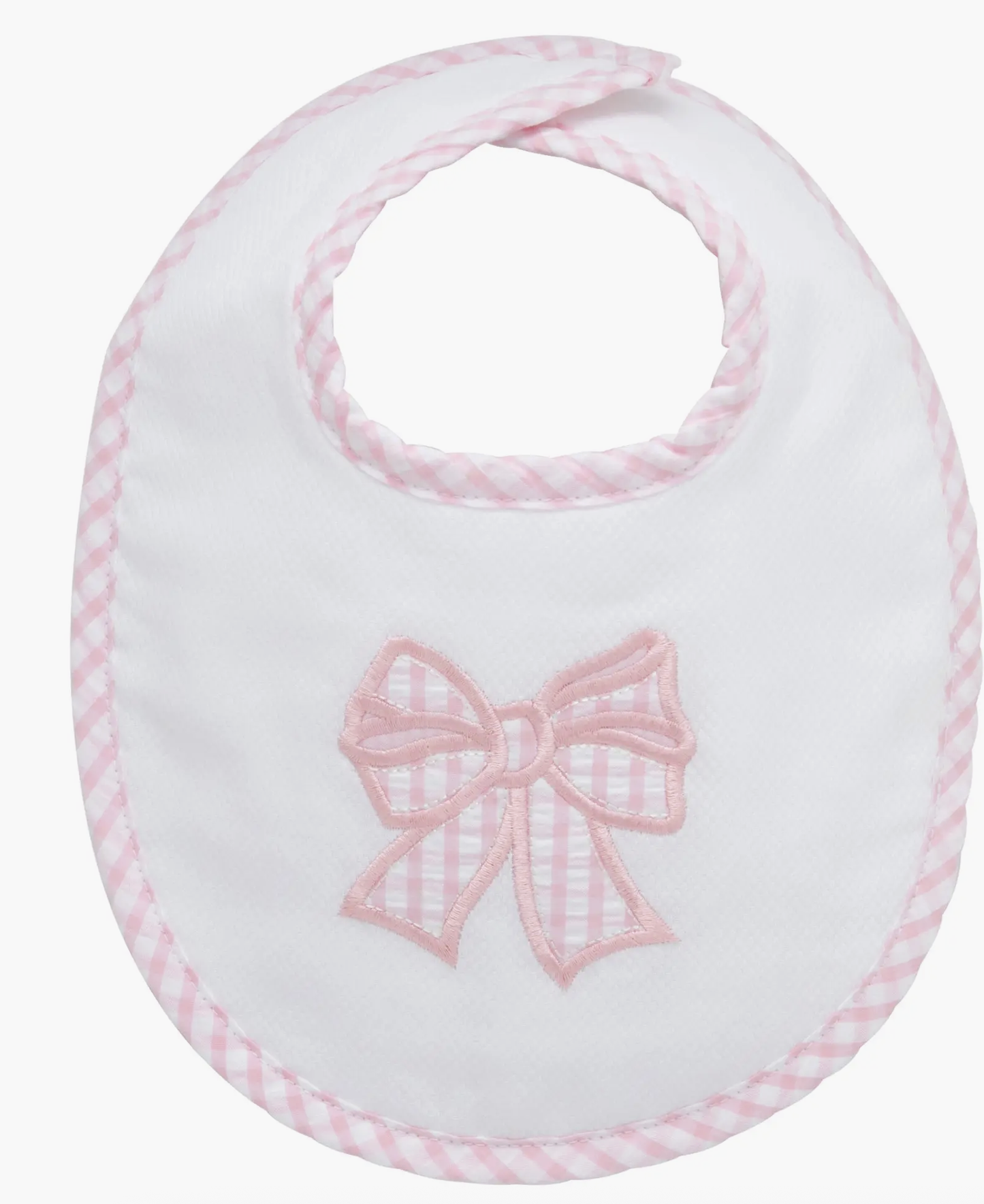 3 Marthas Bow Applique Basic Bib - Pink