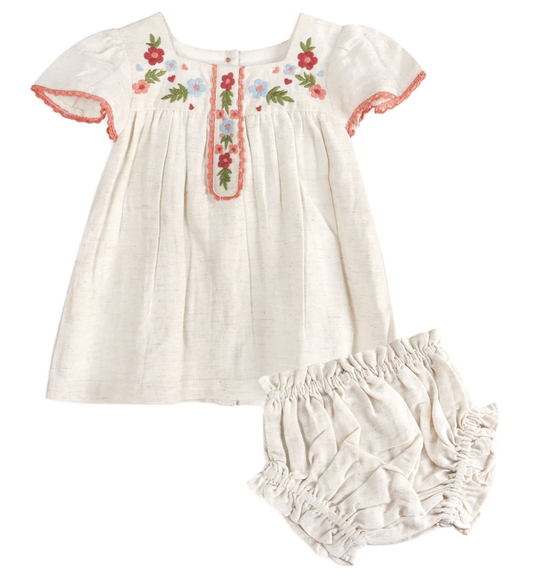 Viverano Gabi Embroidered Dress & Bloomer