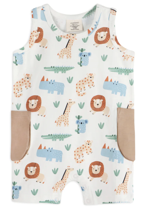 Viverano Safari Side Pocket Shortie Romper