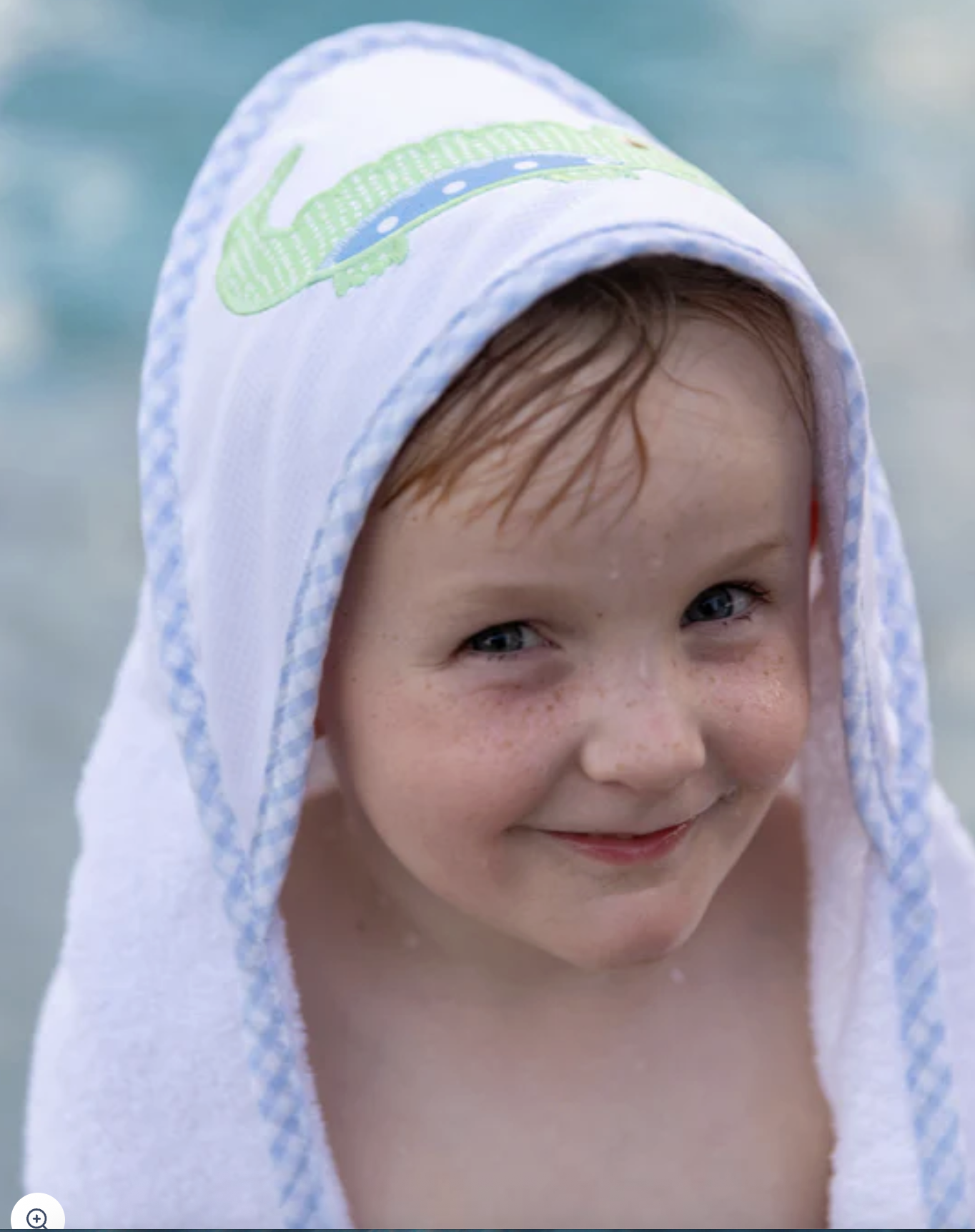 See ya Later Alligator Hooded Towel & Washcloth Set/Blue