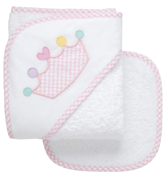 Crowned in Comfort Princess Hooded Towel & Washcloth Set