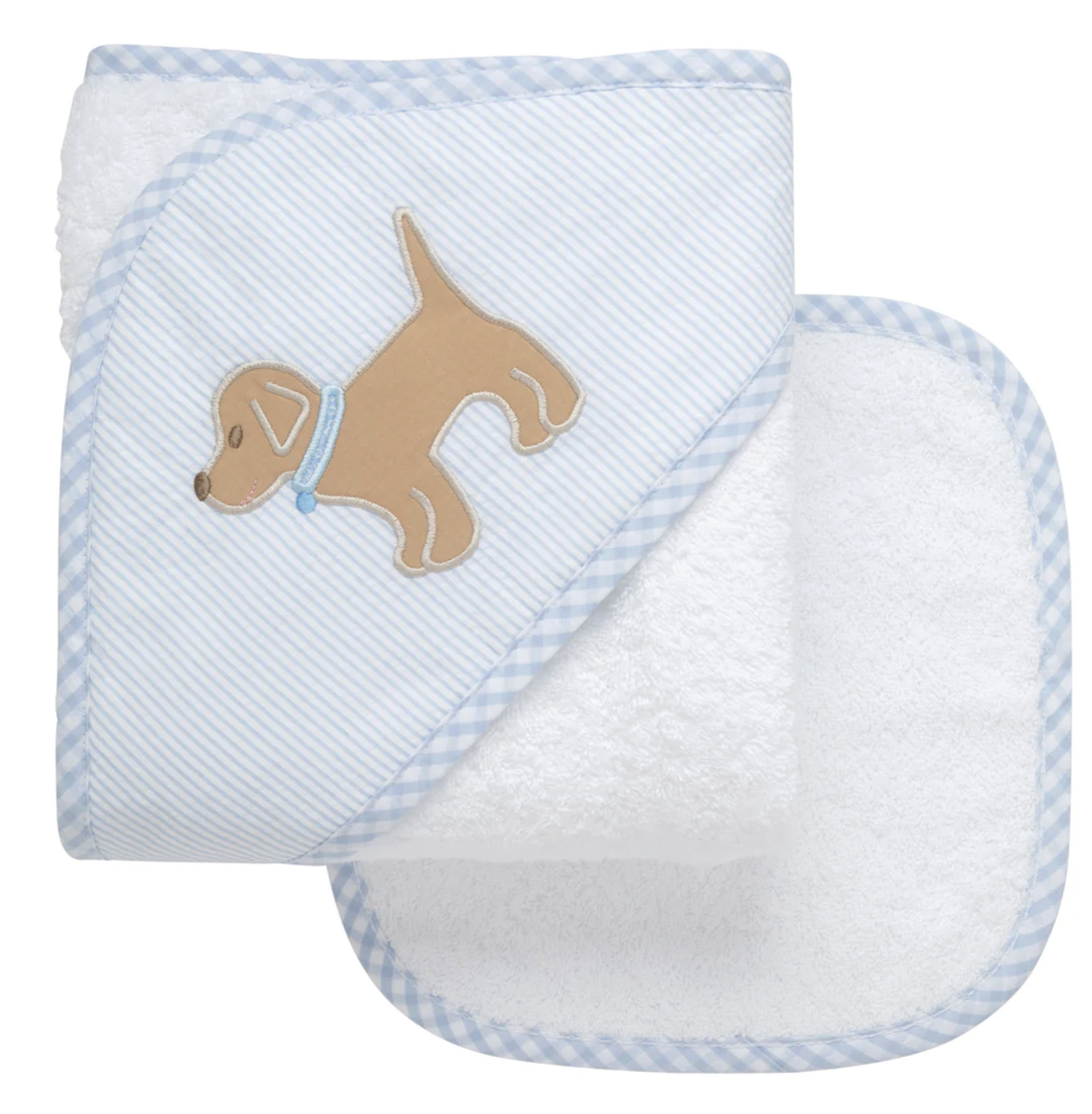 Paws-itively Adorable Hooded Towel & Washcloth Set/Blue