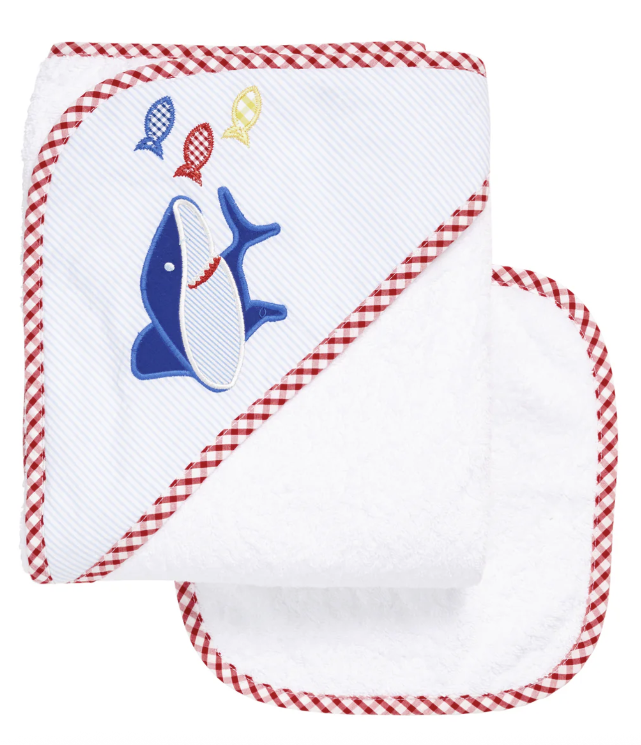 Chomp,Splash, Repeat Hooded Towel & Washcloth Set