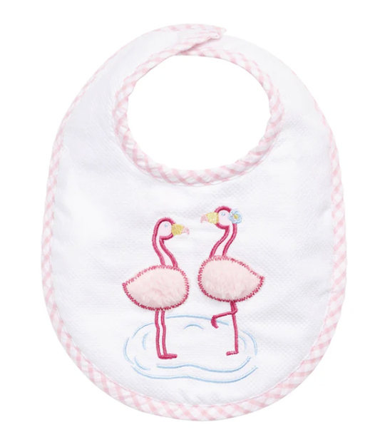 Fluffy Flamingo Bib