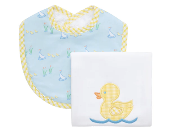 Splish, Splash & Quack Bib and Burp Set