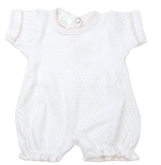 Paty Knit Ruffle Hem Bubble - Pink