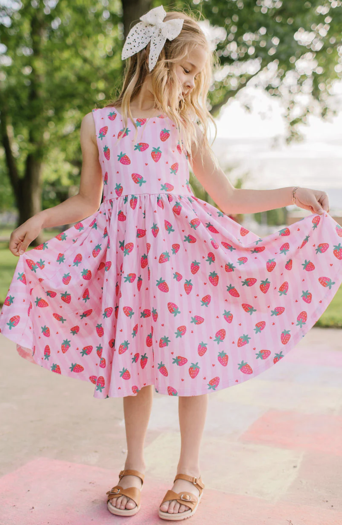 Ollie Jay Strawberry Dream Tank Twirl Dress