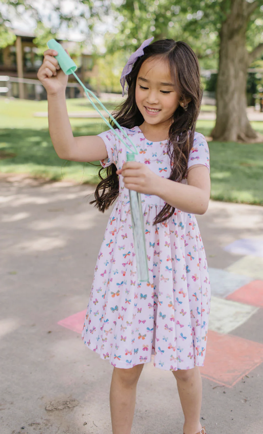 Ollie  Jay Butterfly Rainbow Classic Twirl Dress