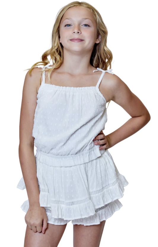 Design History Two Piece White Short Set