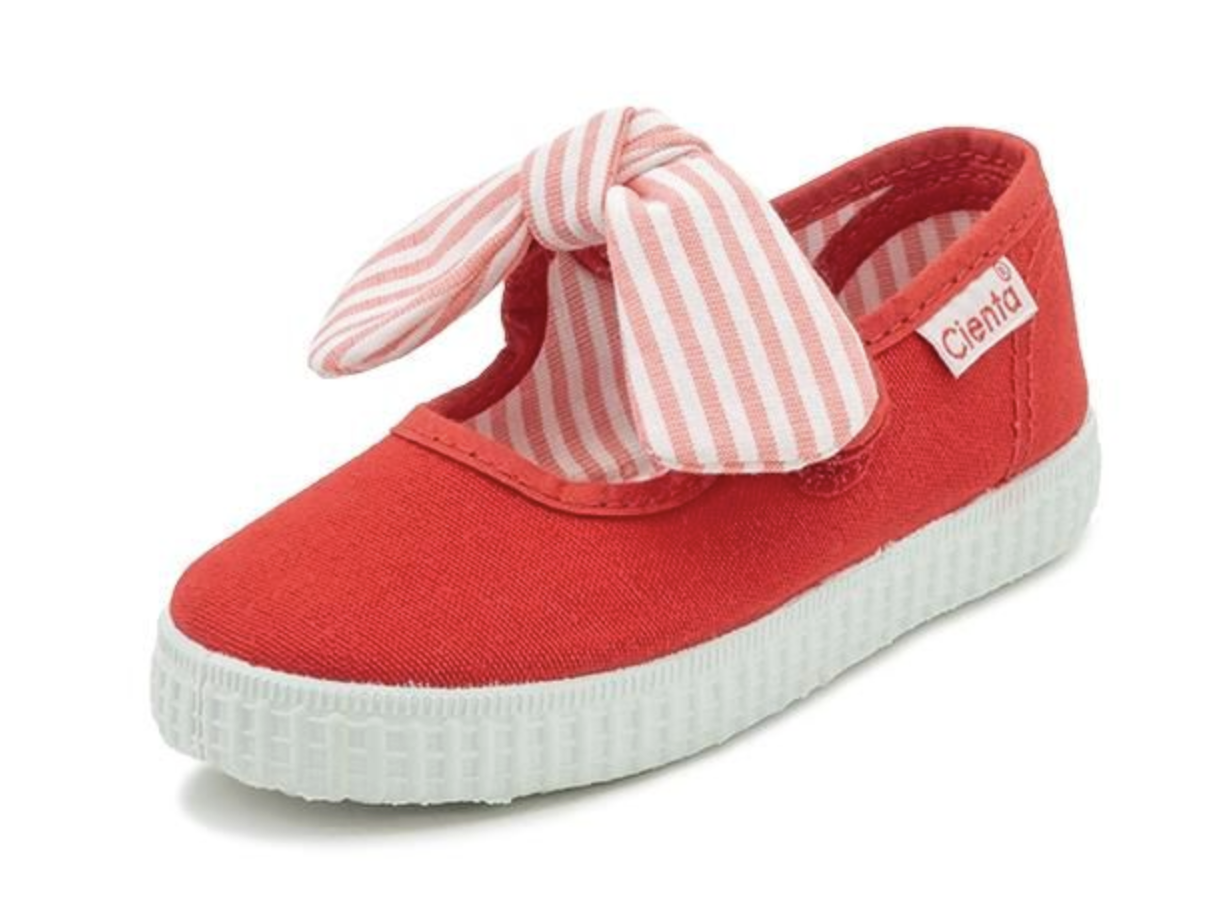 Slip on Mary Jane with Velcro - Red