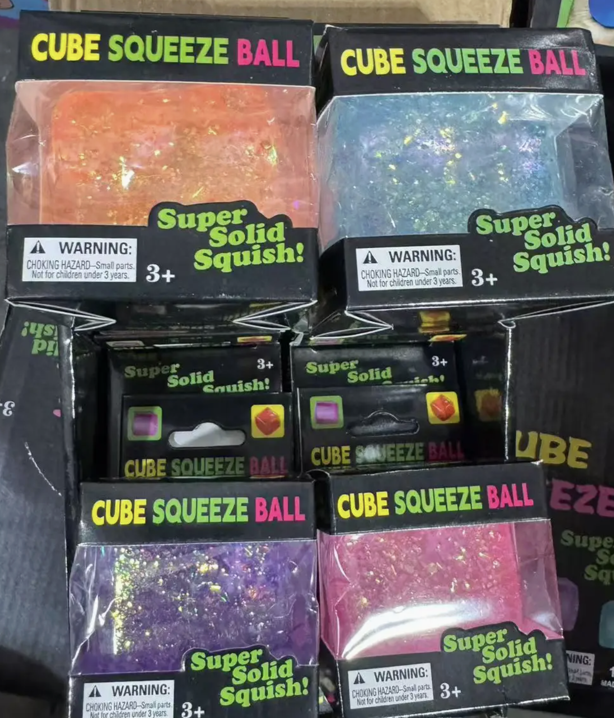 Glitter Squishy Cubes