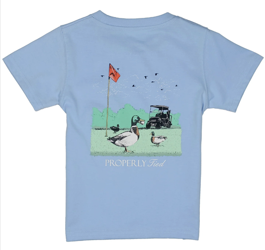 Properly Tied Boys Flow Play SS Light Blue Tee