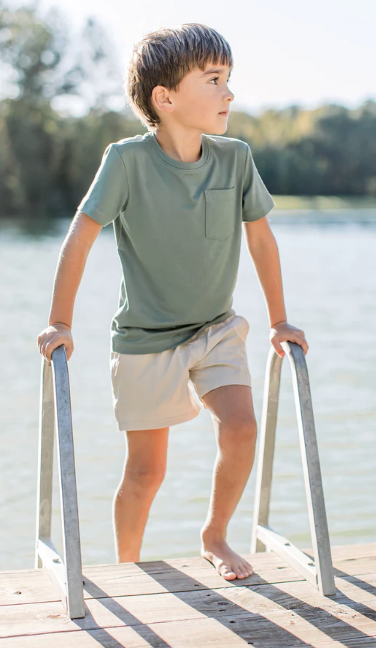 Properly Tied Boys Ravine Pocket Tee SS - Fog