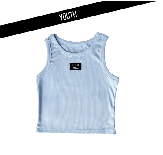 Lulu Mac Lt Blue Solid Youth Tank
