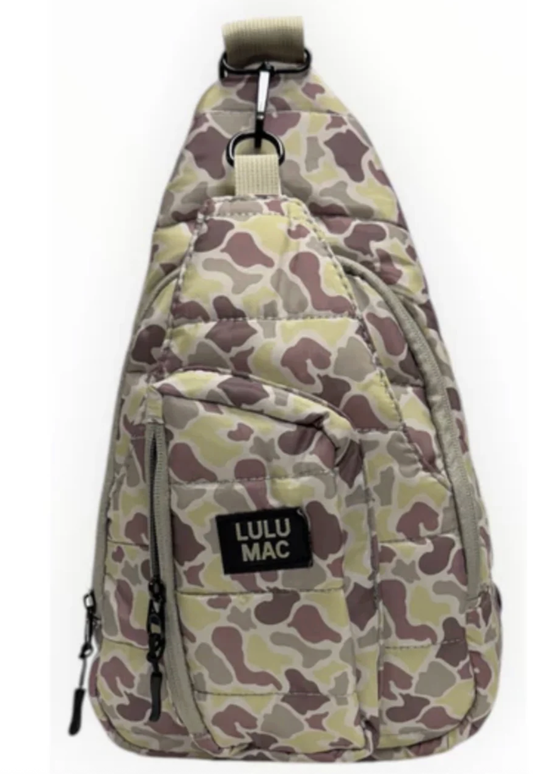 Lulu Mac Puffer Light Camo Sling Bag