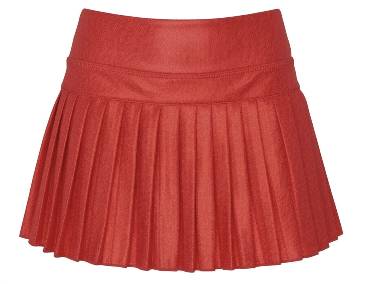 Azarhia Mini Pleated Skort - Red Shimmer