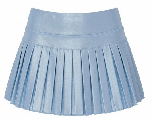Azarhia Mini Pleated Skort  - Light Blue