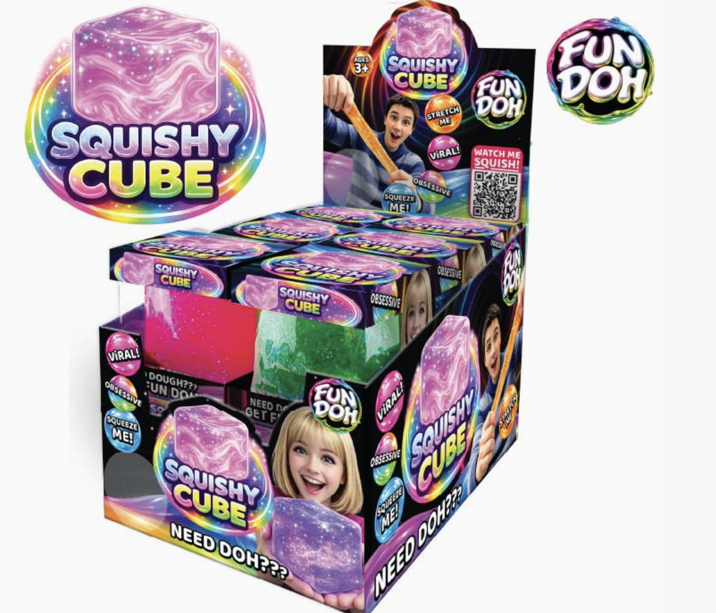 Fun Doh Squishy Cube