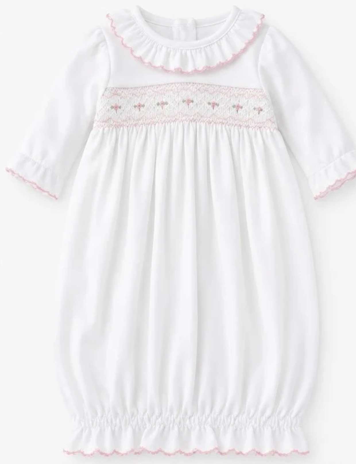 Petit Bebe Natalie White Knit Girls Sac - 0/3M