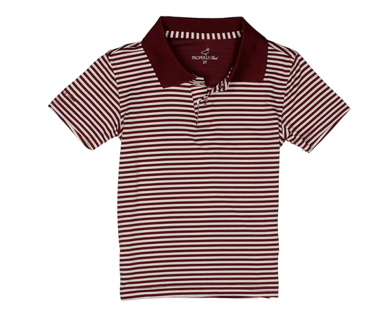 Properly Tied Boys Dallas Polo - Maroon