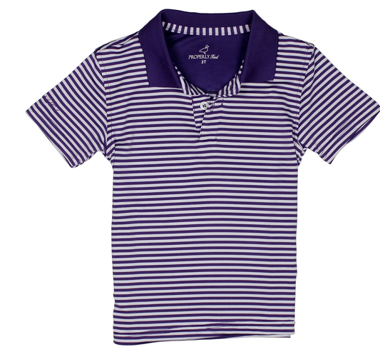 Properly Tied Boys Dallas Polo - Purple