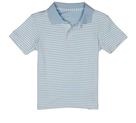 Properly Tied Boys Dallas Polo - Pdr Blue