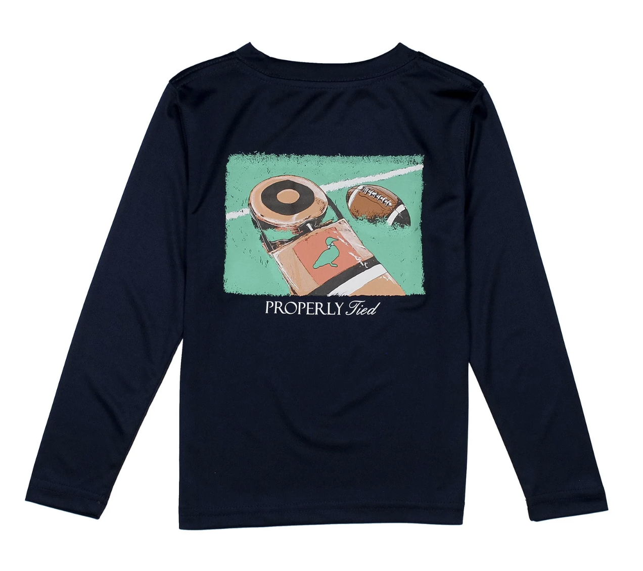 Properly Tied Boys Performance Tee LS First Down