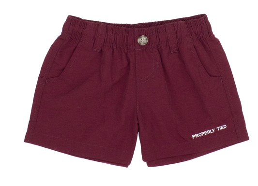 Properly Tied Boys Mallard Short - Maroon