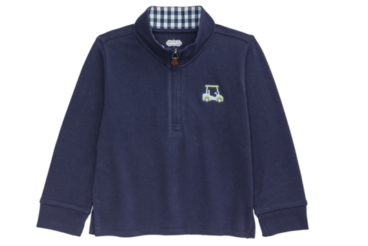 Mud Pie Golf Quarter Zip Pulllover - Navy