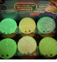 Glow in the Dark Glitter Dumpling Squishy