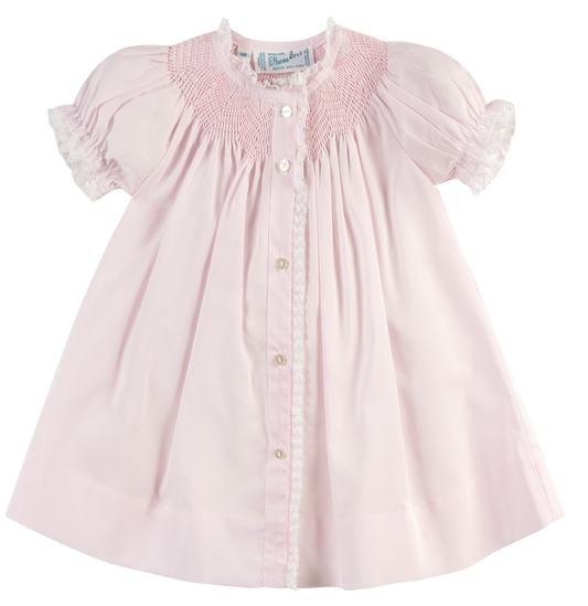 Feltman Brothers Classic Smocked NB Daygown - Pink