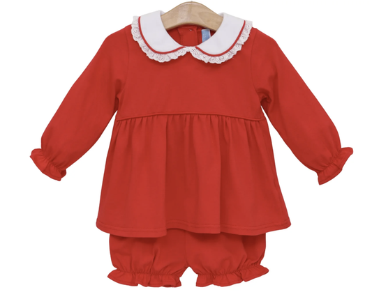 Trotter Street Kids Eleanor Bloomer Set - Red