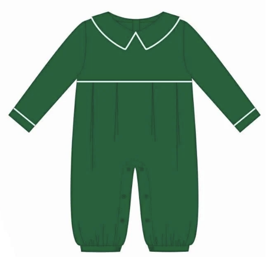 Trotter Street Kids Joseph Romper - Hunter Green