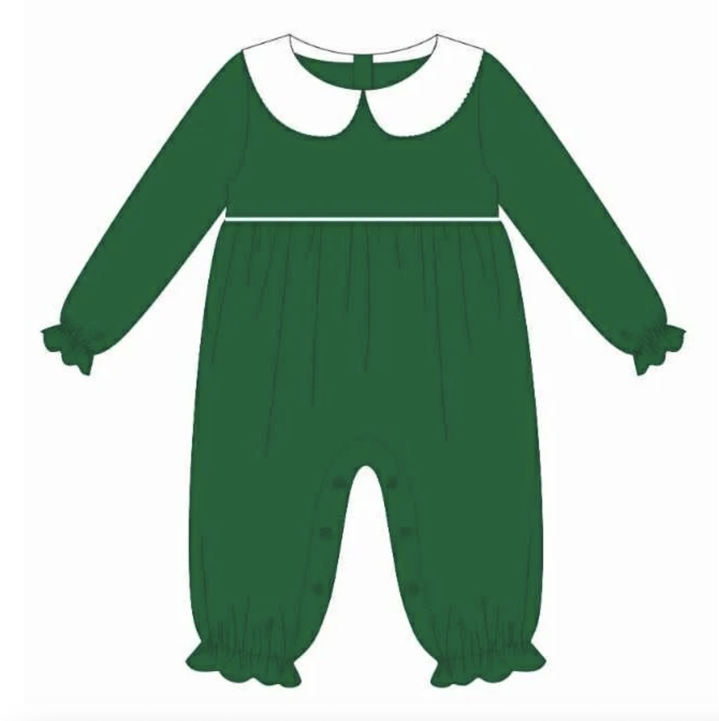 Trotter Street Kids Claire Romper - Hunter Green